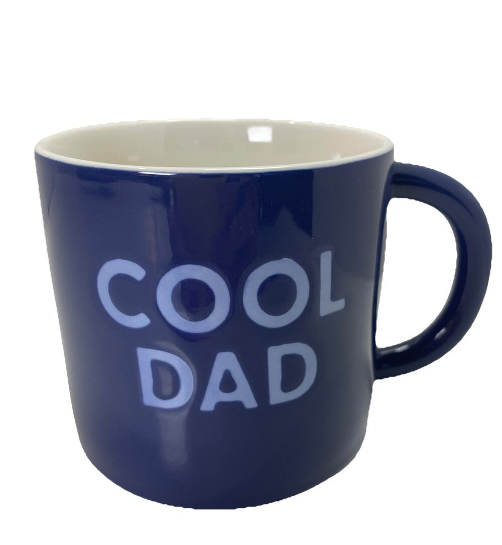 “Cool Dad” Stoneware Mug with Handle Blue NEW 16ozRoom Essentials